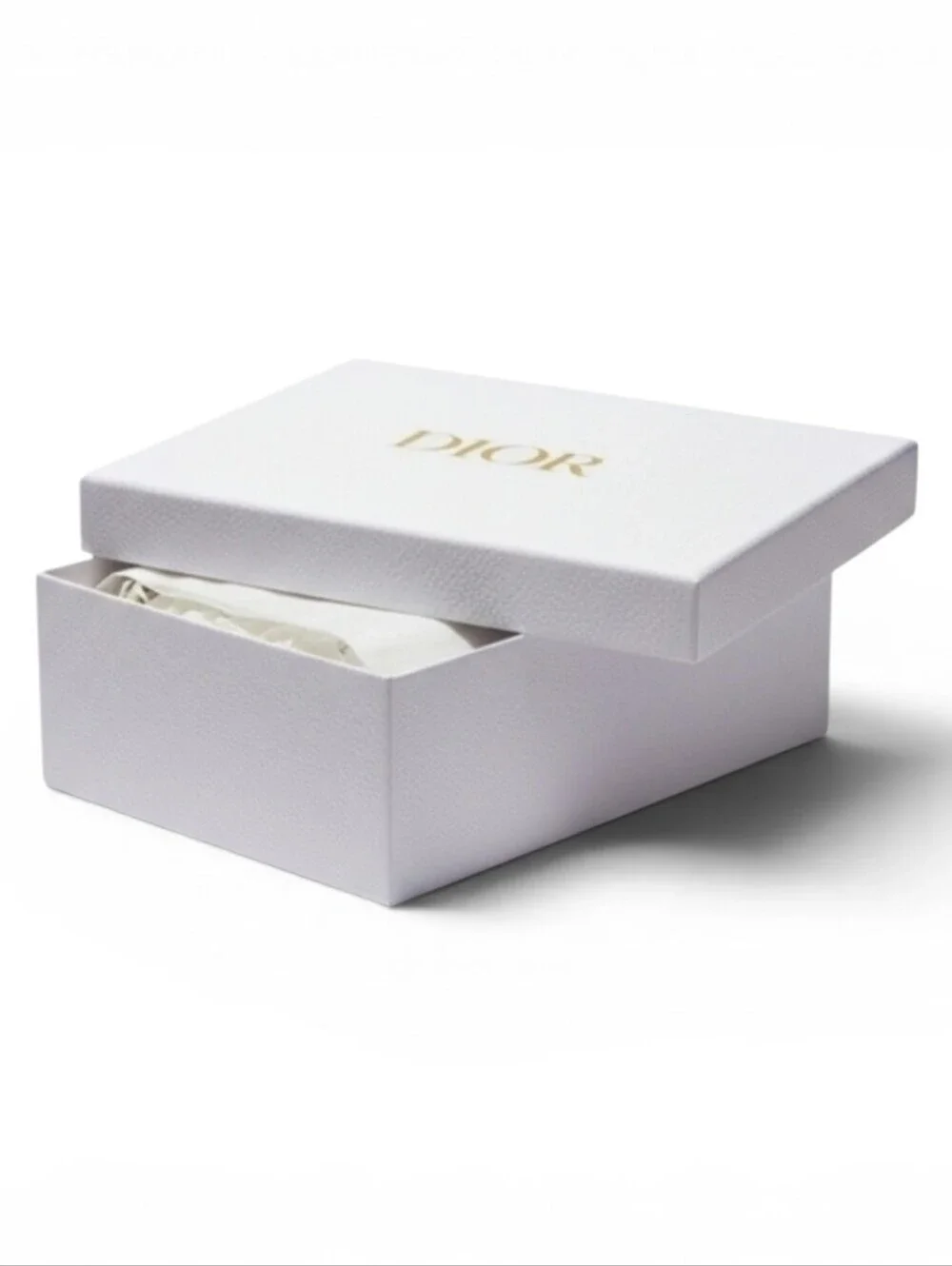 Christian Dior Nesting Storage Box with Stuffing in White and Gold NWOT
